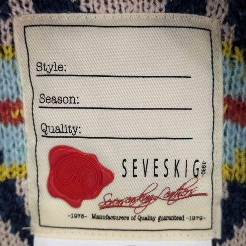 セヴシグ SEVESKIG 25AW FROSTED ISLE KNIT CARDIGAN  メンズ import:XL